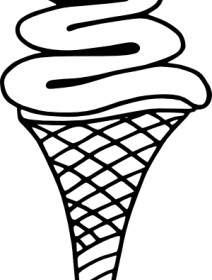 Glace Italienne Bw ClipArt