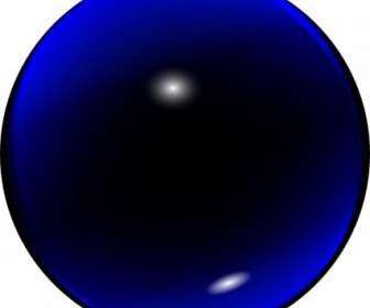Image Clipart Boule Verre Bleu