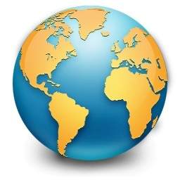 Mappa Del Mondo Di Terra Globale