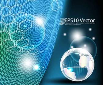 Teknologi Global Vector Latar Belakang