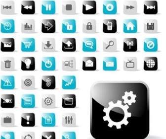 Glossy Icon Set Für Web-Anwendungen