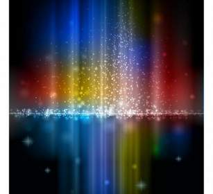 Glowing Rainbow Aurora With Sparkles