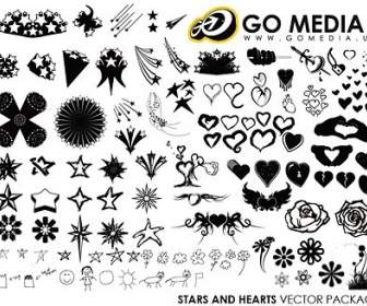 Go Media Produced Vector Heartshaped And Star Series