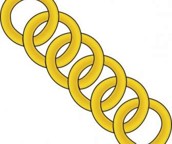 Gold Chain Of Round Links Clip Art
