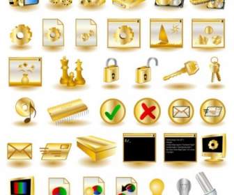 الذهب متجه رمز الكمبيوتر الشائعة