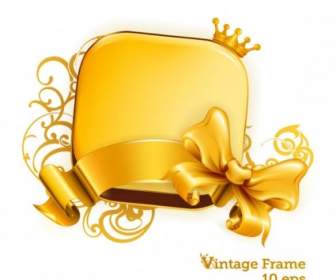 Goldene Krone Bogen Vektor