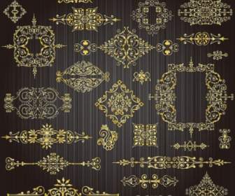 Gold Lace Muster Vektor