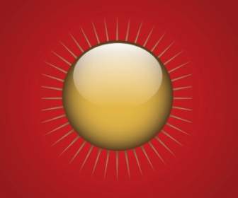 ゴールド太陽ボタン