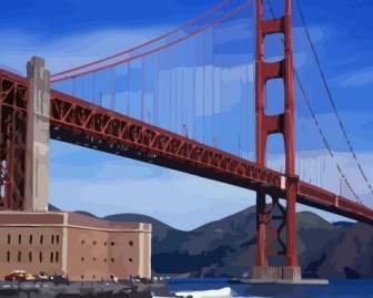 Golden Gate Brücke Vektor