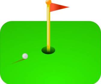 Golf Flag Kugel-ClipArt