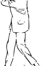 Golfer At The Top Of The Stroke Clip Art