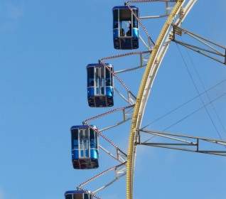 Gondolas Ferris Wheel Blue