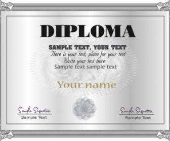 Gorgeous Diploma Certificate Template Vector