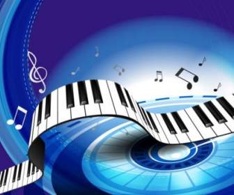 Gorgeous Piano Key Background Vector