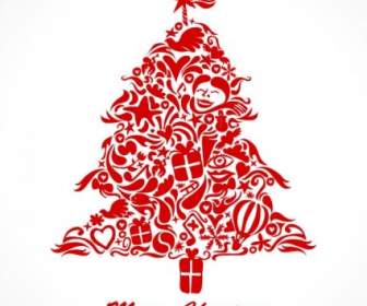 Graffiti Christmas Tree Vector