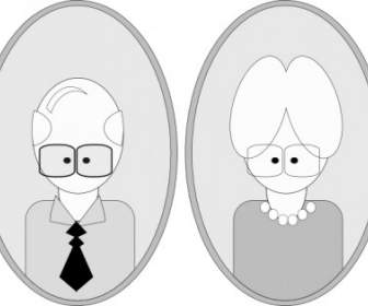 Grand-père Et Grand-mère Clipart