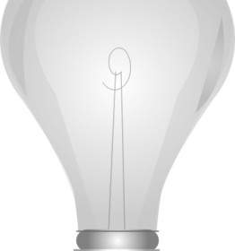 Gray Light Bulb Clip Art