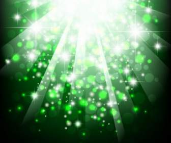 Green Bokeh Abstract Light Background Vector Illustration