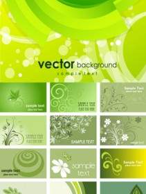 Green Card Background Vector