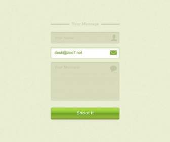 Green Contact Form Psd