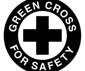 안전에 대 한 녹색 십자가