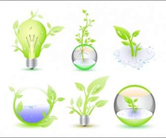 Zielony Eco Kolekcja Ikony
