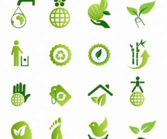 Iconos Del Medio Ambiente Verdes