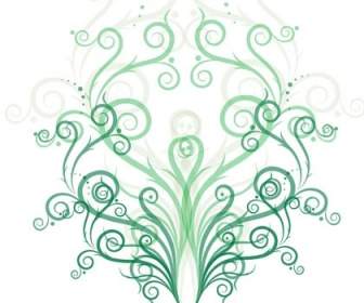 Green Fashion Floral Vector