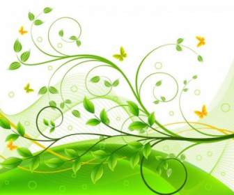 Fond Floral Vert