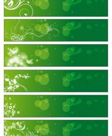 Grün Floral Banner Vektor