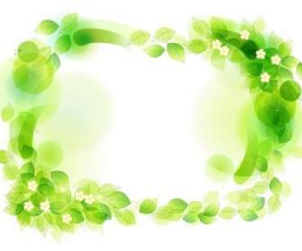 Illustration Vectorielle Cadre Floral Vert