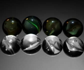 Green Glass Marbles