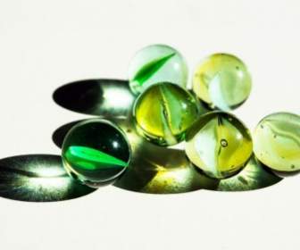 Green Glass Marbles