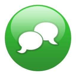 Green Globe Chat Bubble