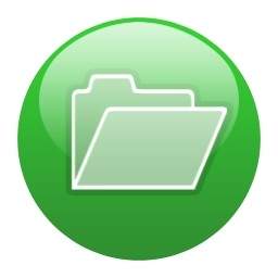 Green Globe Open Folder