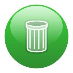 green globe recycle bin