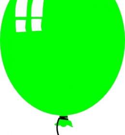 緑のヘリウム風船クリップ アート
