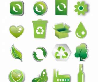 Grüne Icon-set