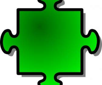 Grüne Puzzle Stück ClipArt