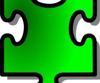 緑色のジグソー パズル ピース クリップ アート