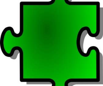 Green Jigsaw Piece Clip Art