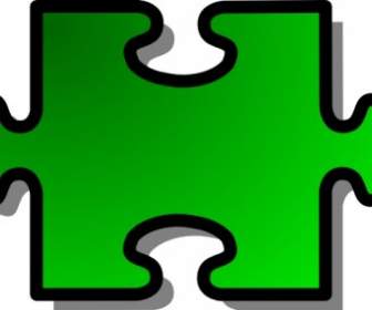 Grüne Puzzle Stück ClipArt