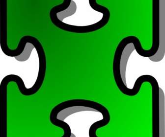 緑色のジグソー パズル ピース クリップ アート