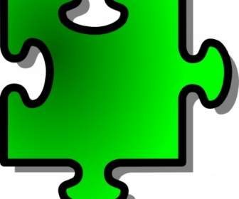 Green Jigsaw Piece Clip Art