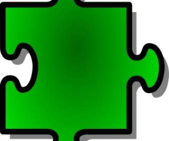 ClipArt Pezzo Di Puzzle Verde