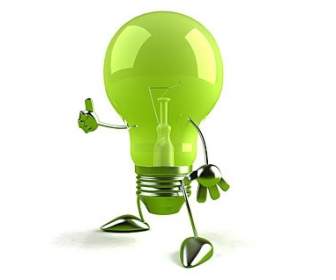 Green Light Bulb Kid Picture