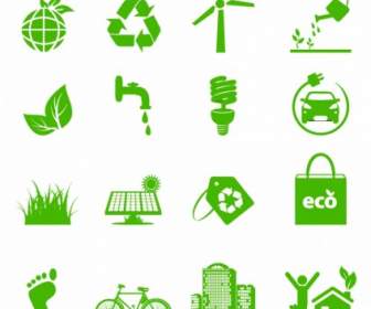 ícones Ambiental Verde Vida