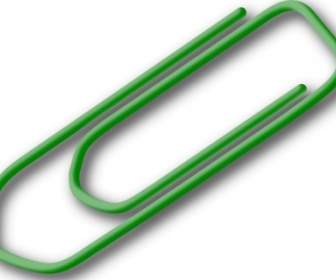 Green Paperclip Clip Art