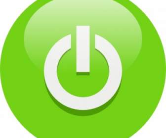 緑色の電源ボタン クリップアート