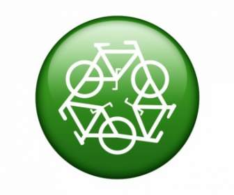 Зеленый Recycle символ